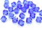 100pcs Authentic Preciosa 4mm (0.16 Inch) Small Faceted Bicone Crystal Loose Beads Sapphire Blue Compatible with Swarovski 5301/5328 for DIY Jewelry Making Pre-B413